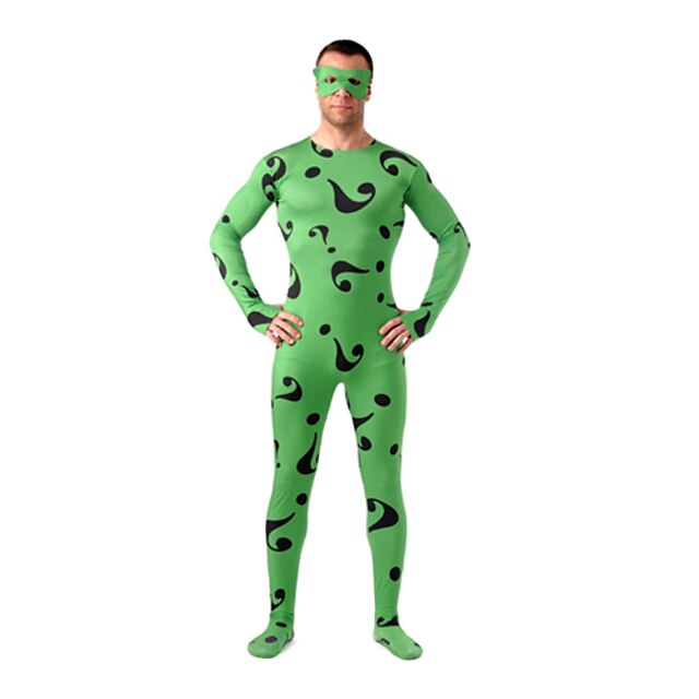  Patterned Zentai Suits Ninja Lycra Cosplay Costumes Green Print Patchwork Christmas Halloween / High Elasticity