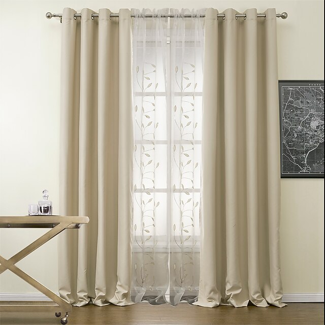  A Medida Oscuridad Blackout cortinas cortinas Dos Paneles 2*(W107cm×L213cm)