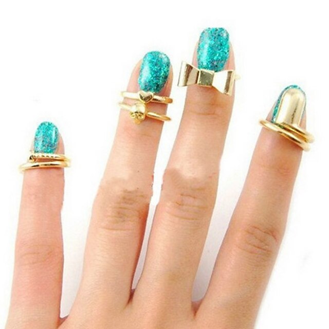  Women's Statement Ring Golden Alloy Party Daily Jewelry