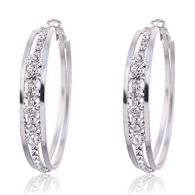  Women's Drop Earrings Hoop Earrings - Ladies Classic Jewelry Silver For Party 1pc