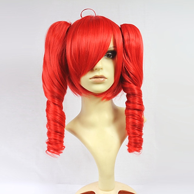 Cosplay Wigs Vocaloid Kasane Teto Anime / Video Games Cosplay Wigs 16 inch Heat Resistant Fiber Women's Halloween Wigs