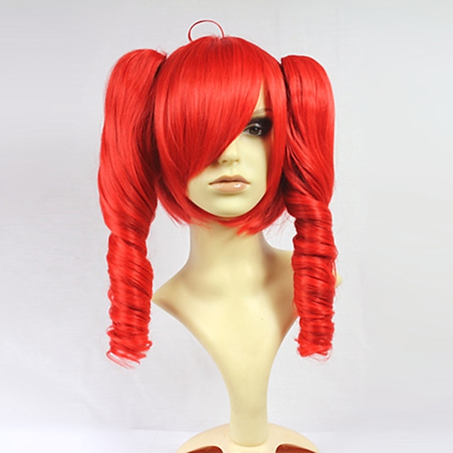  Cosplay Parykker Vokaloid Kasane Teto Anime / Videospil Cosplay Parykker 16 inch Varmeresistent Fiber Dame Halloween Parykker