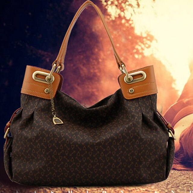  OIMEI Elegant Vintage Arrow Pattern Leather Bag