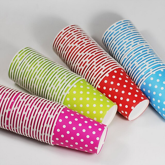  Polka Dot Paper Cups-Set of 25 (More Colors)