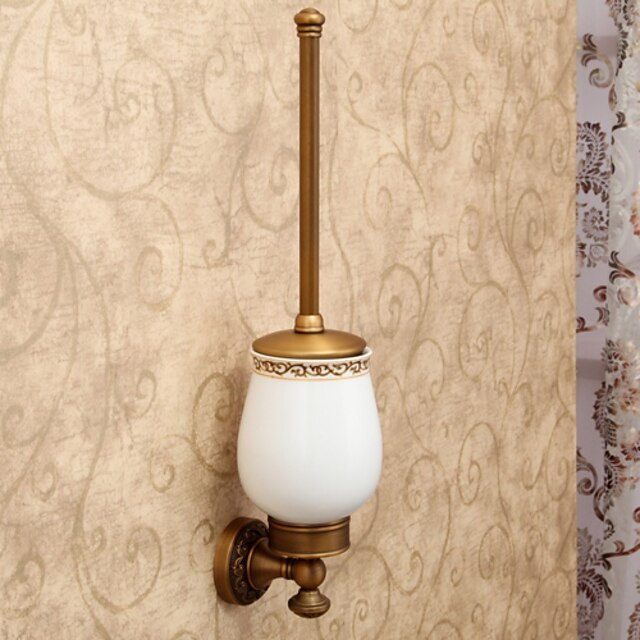  Toilet Brush Holder Antique Brass 1 pc - Hotel bath