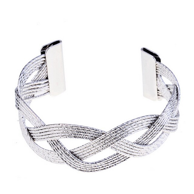  Stripe Carve Braided Cuff Bracelet(More Colors) Classical Feminine Style