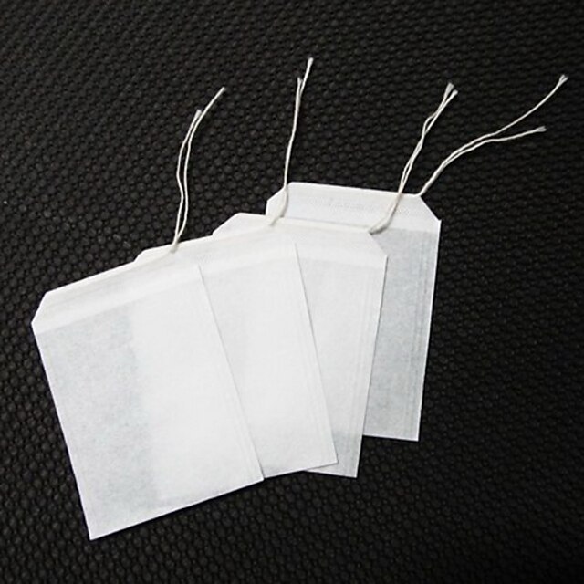  100pcs sacos de não-tecidos de chá tecido com filtro de ervas de chá de cadeia filtro infusor