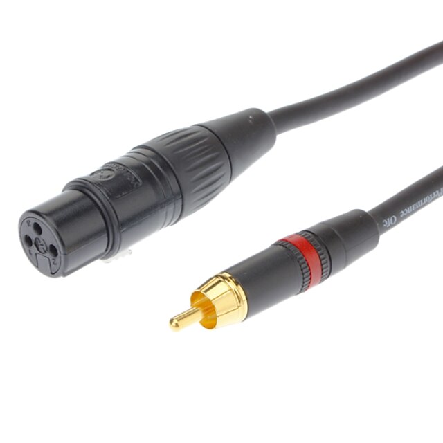  jsj® 0,5m 1,64ft RCA zástrčka XLR kabel Černá mikrofonu KTV