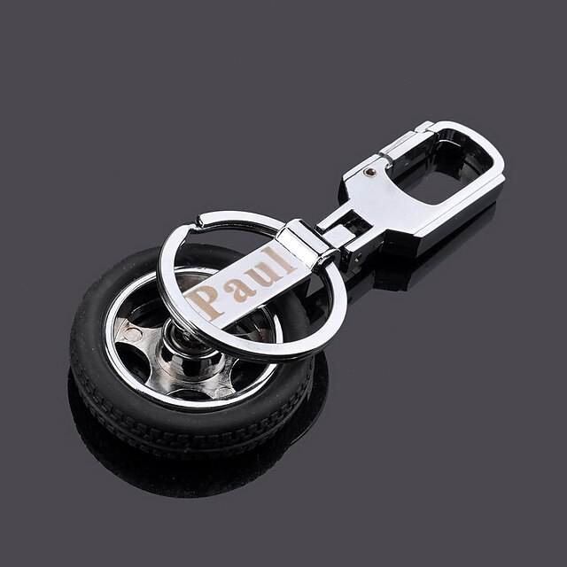  Personalized Car Wheel Modle Keychain - Set of 4