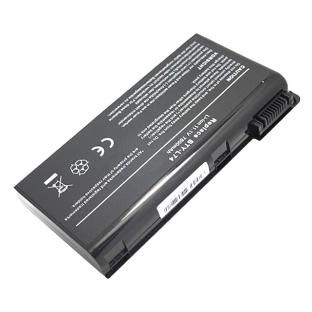  7800mah batería del ordenador portátil del reemplazo para MSI A5000 A6000 A6200 BTY-L75 CX600 CX700 Todo Series - Negro