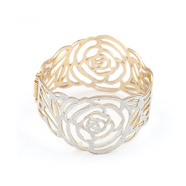  Fashion Western Style Alloy Hollow Out Rose Flower Dames armband