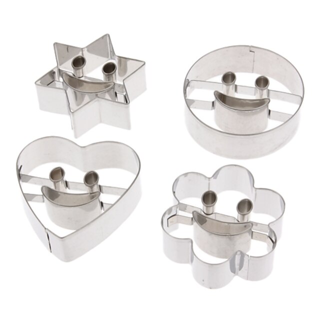  4pcs Metal Eco-friendly Christmas DIY For Cake For Cookie For Pie Mold Bakeware tools