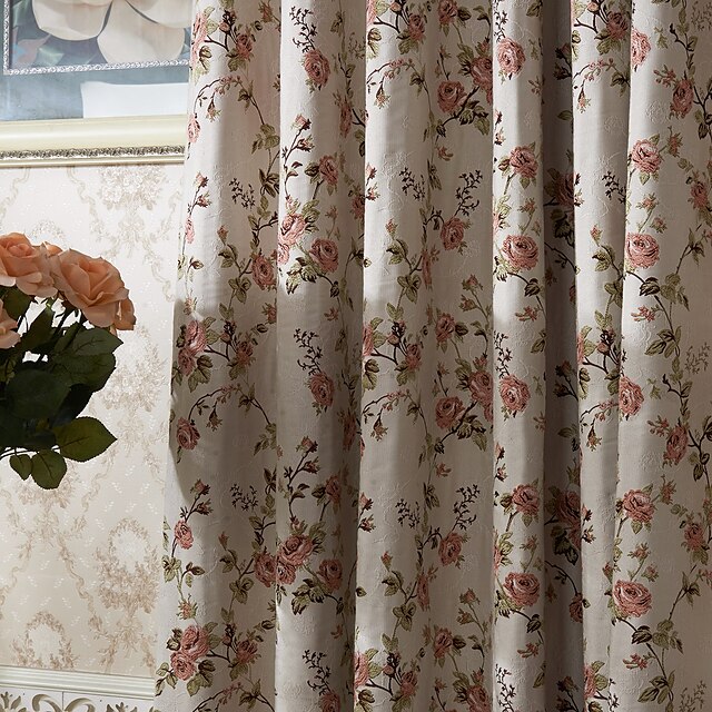  Two Panels Curtain Country Polyester Material Curtains Drapes Home Decoration For Window