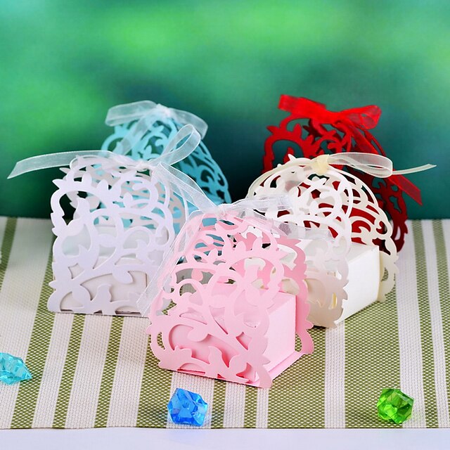 12 Piece/Set Favor Holder Pearl Paper Favor Boxes Non-personalised