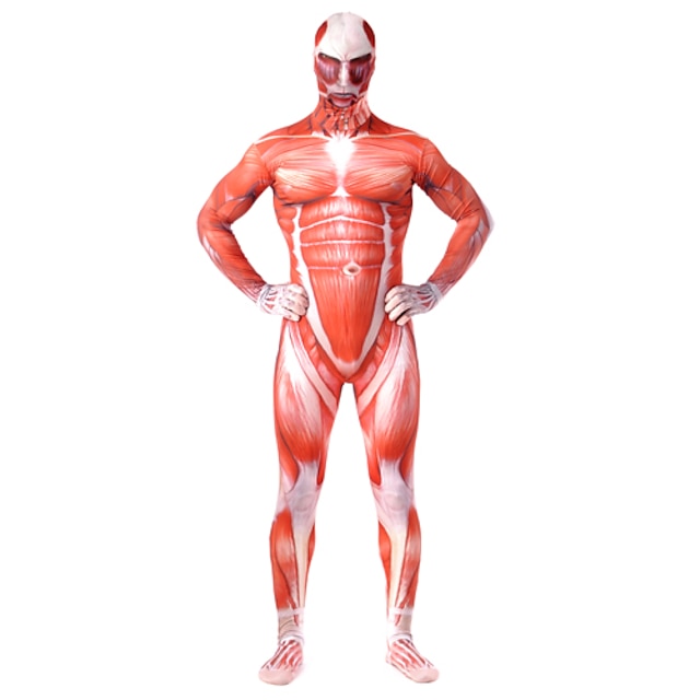  Inspired by Attack on Titan Bertolt Huber Anime Cosplay Costumes Japanese Cosplay Suits Print Patchwork Leotard / Onesie For Men's Women's / Lycra / Lycra