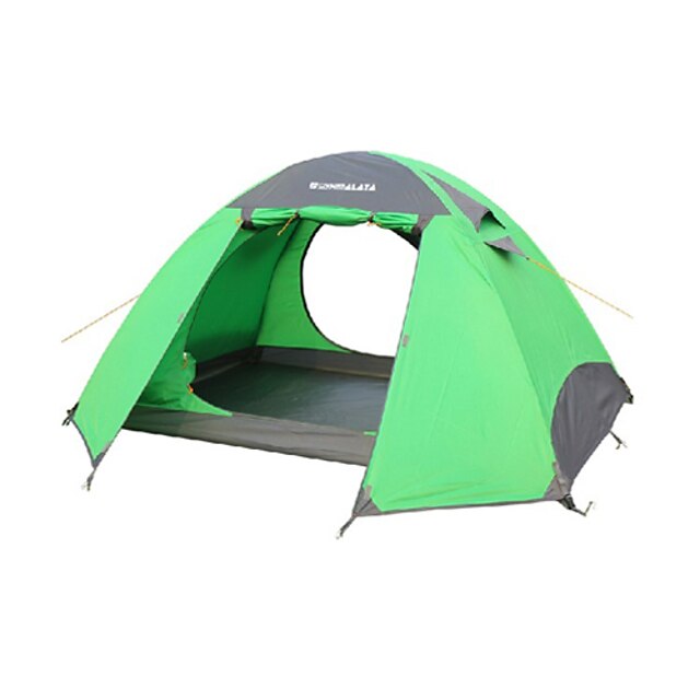  2 Personas Tienda Doble Carpa para camping Una Habitación Tienda de Campaña Plegable Impermeable Resistente al Viento Resistente a la