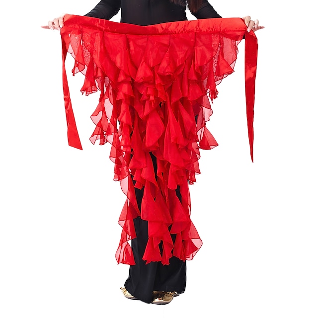  Belly Dance Hip Scarf Ruffles Women's Chiffon / Ballroom