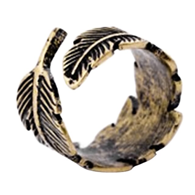  Women's Statement Ring Bronze Copper Alloy Fashion Wedding Party Jewelry Feather Bullet / Multi-stone