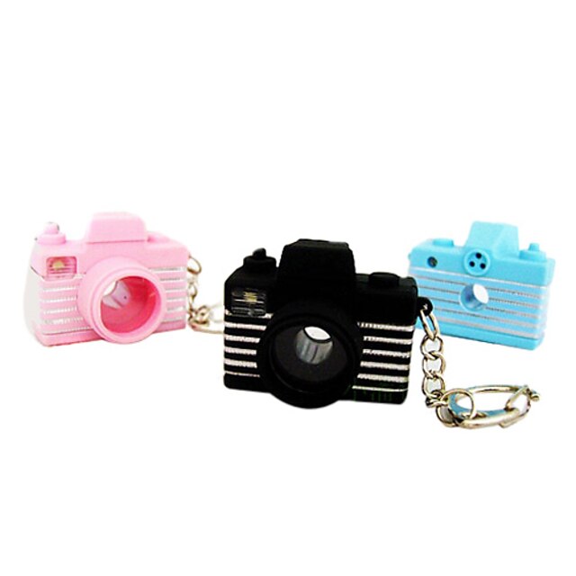  Camera Shape PVC LED Mini-Sleutelhangers (willekeurige kleur)