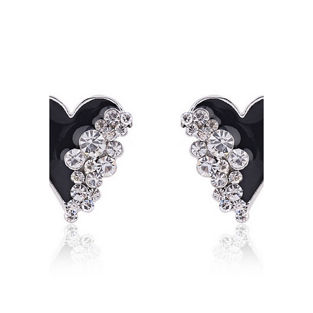  Women's Stud Earrings Drop Earrings Dangle Earrings Heart Ladies Earrings Jewelry White / Black For 1pc