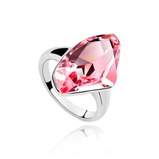  Gorgeous Platinum Plated High Quality Alloy and Crystal Ring More Colors
