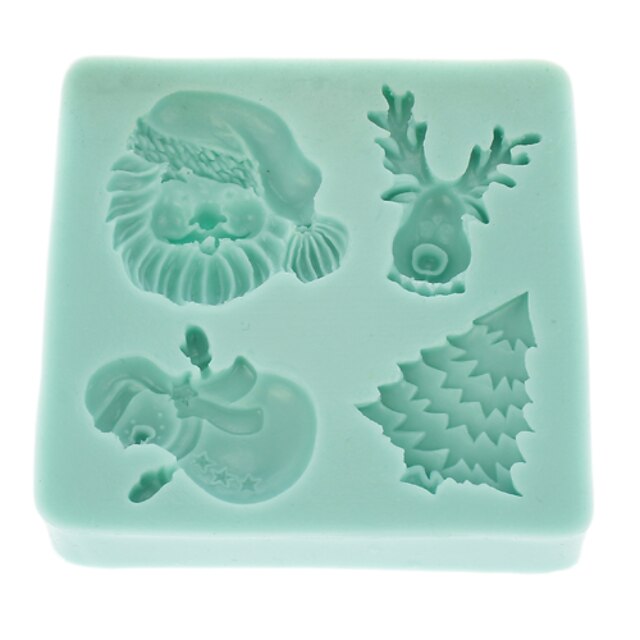  Santa Claus bonbons au chocolat de gelée silicone 3D outils de gâteau de moules (1pcs)