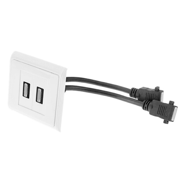  Placa de parede Inset com 4 polegadas Built-in flexível HDMI V1.3 cabo com Ethernet de porta dupla