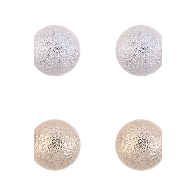  Little Ball Matte Earrings Set(2 Pairs per Set) Classical Feminine Style