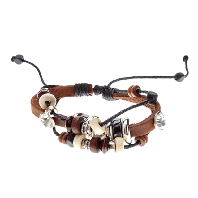  Men's Charm Bracelet Wrap Bracelet Leather Bracelet Cheap Leather Bracelet Jewelry For Daily