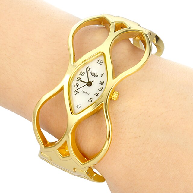  Women's rhombus dial hollow engraving alloy band quartz analog bracelet watch Cool Watches Unique Watches