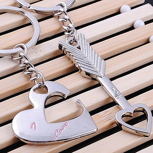  Heart Keychain LOVE Silver, Alloy Love For Gift