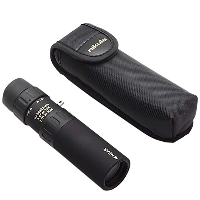  Nikula® 10-30x 25 mm Monocular BAK4 Revestimiento Múltiple Uso General Visión nocturna Negro