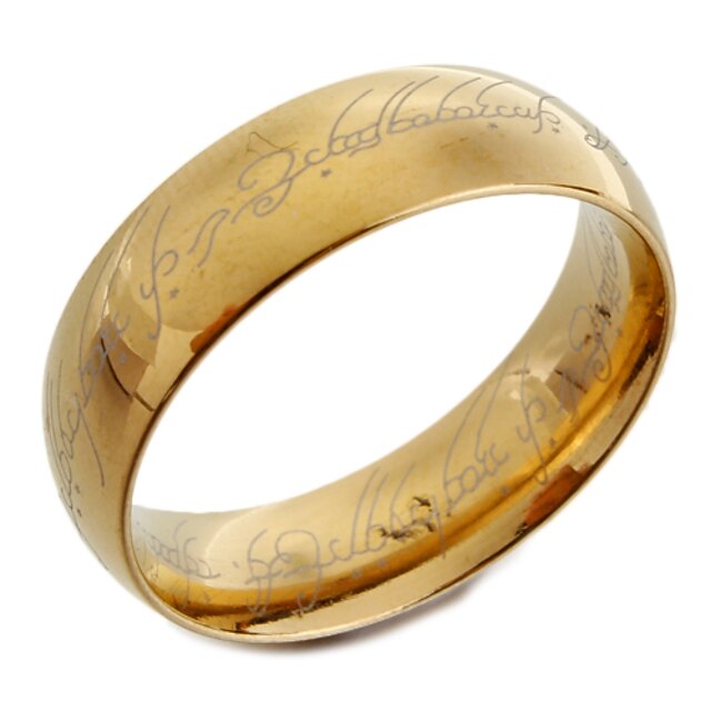  Band Ring Golden Titanium Steel Fashion 8 / Men's / Men's