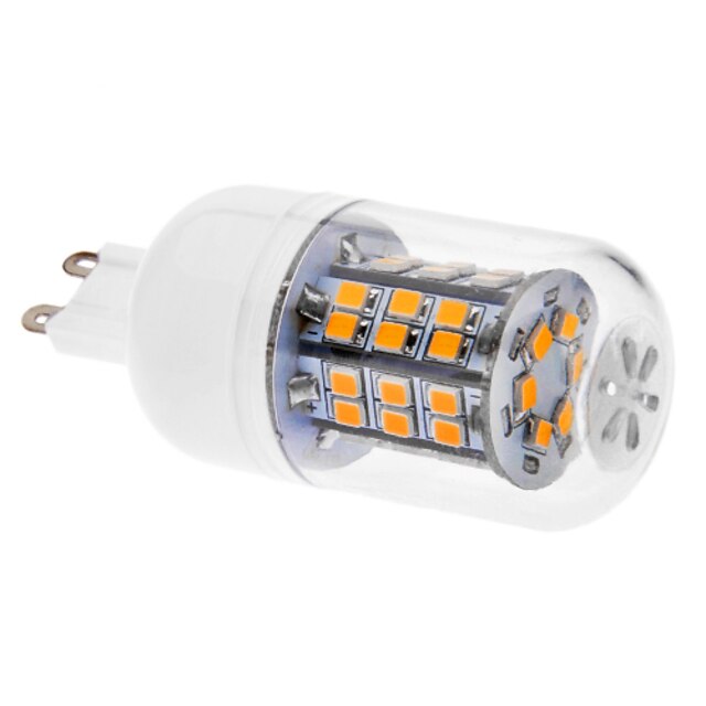  G9 LED-kolbepærer T 46 leds SMD 2835 Varm hvid 520-550lm 3000K Vekselstrøm 220-240V 