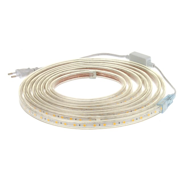  Fleksible LED-lysstriber lm Vekselstrøm220 V 5 m 300 leds Varm Hvid
