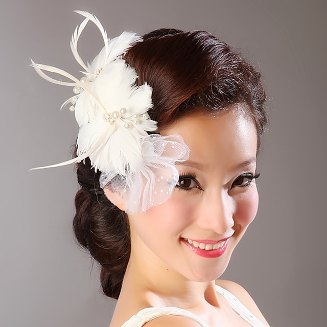  נשים נוצה כיסוי ראש-חתונה / אירוע מיוחד פרחים מוצג כתמונה