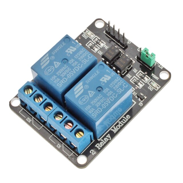  2-Kanal-Elektrorelaismodul Relaiserweiterungskarte mit Optokoppler