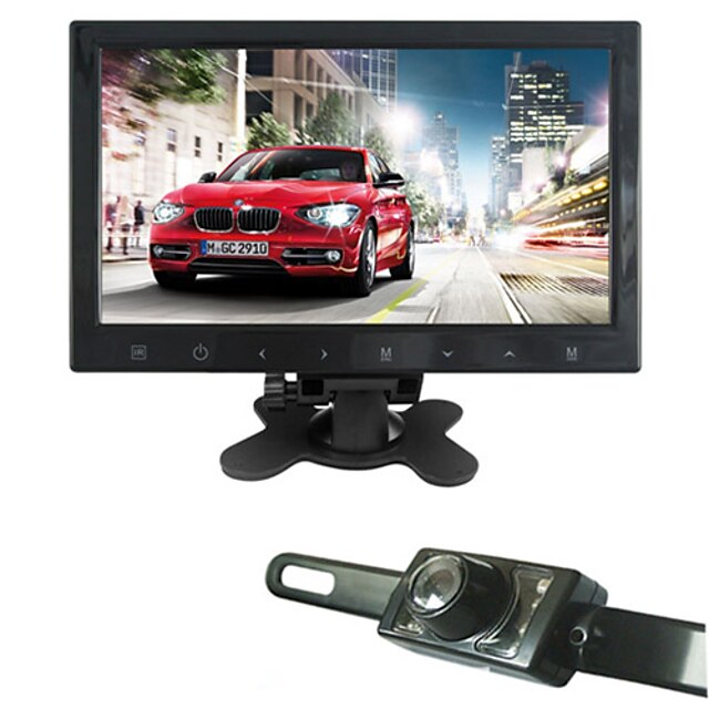 10.1 tommers High Quality Super Slim TFT-LCD Car Stand Sammen Monitor Med Parking System kamera