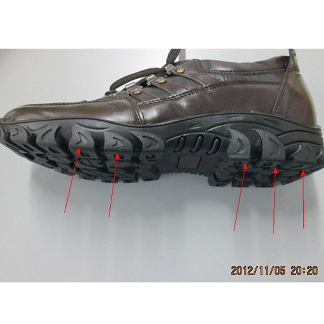  LPPN Браун Теплые Внутри высота увеличения мужчин повседневная обувь