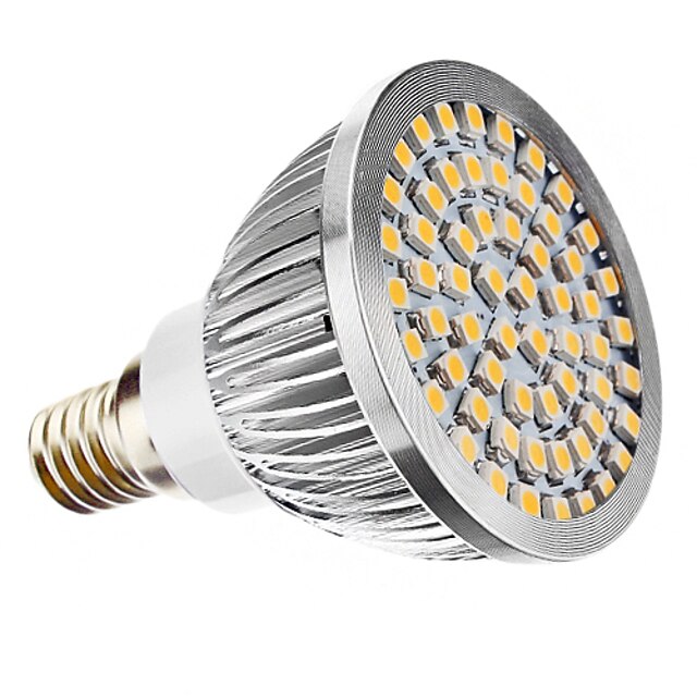  240 lm E14 LED Spotlight MR16 60 leds SMD 3528 Warm White AC 110-130V AC 220-240V