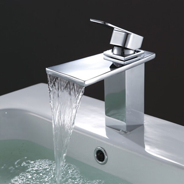  Centerset Chrome cascade lavabo robinet