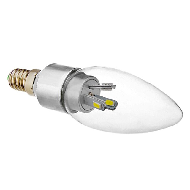  330 lm E14 LED-stearinlyspærer 6 leds SMD 5630 Kold hvid
