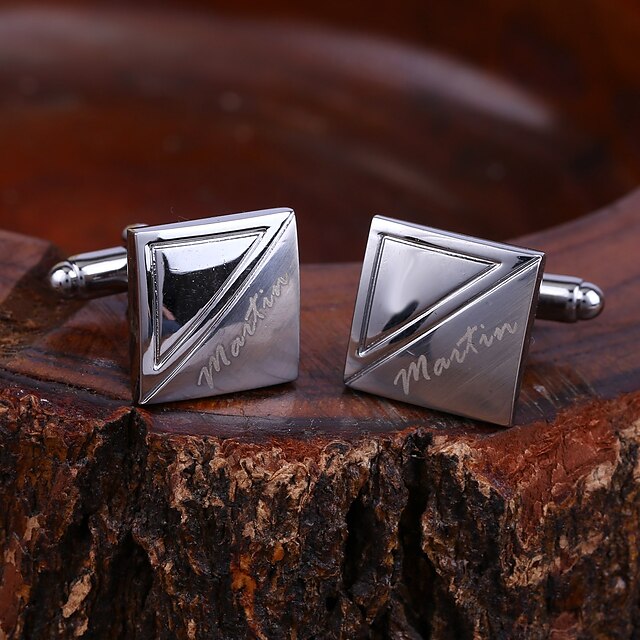  Personalized Gift Cufflinks Stainless Steel Unisex Classic Gift