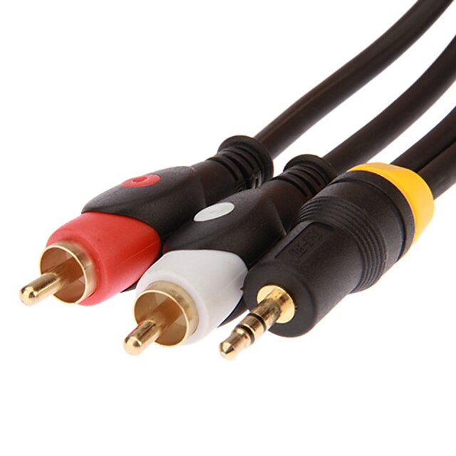  JSJ® 3M 9.84FT 3.5mm Stereo Male to 2 RCA Male Audio Cable - Black