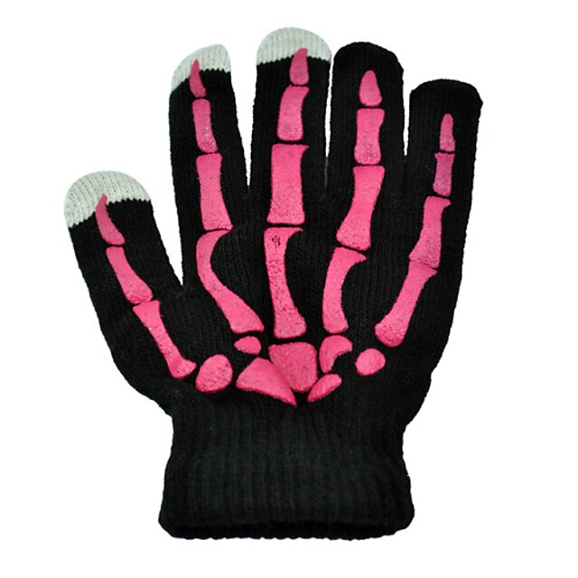  Hand Bone Three Fingers Touch Screen Gloves for iPhone, iPad and All Touchscreen Devices(Assorted Color)