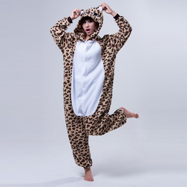  Kigurumi-pyjamas Bjørn Onesie-pyjamas Kostume Koralfleece Cosplay Til Voksne Nattøj Med Dyr Tegneserie Halloween Festival / Højtider