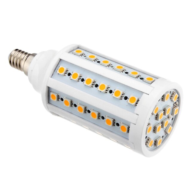  LED Corn Lights 850-890 lm E14 T 60 LED Beads SMD 5050 Warm White 220-240 V