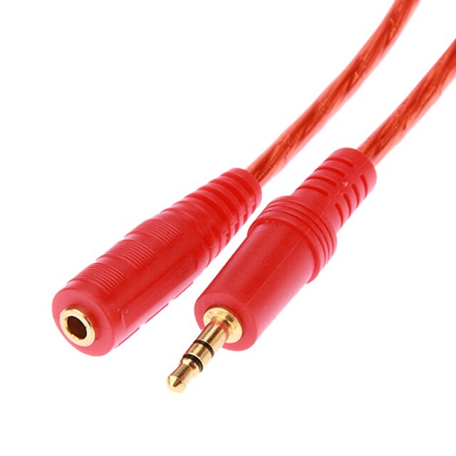  3.5mm Stereo M/F Cable Red(1.5M)