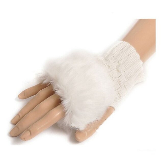 Uld Polyester Bomuld Håndledslængde Handske Vedhæng Stilfuld Generelt brug og arbejdshandsker With Akryl Broderi Solid
