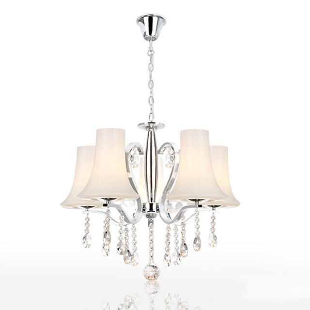  5-Light Candelabre Iluminare verticală - Cristal, 110-120V / 220-240V Becul nu este inclus / 15-20㎡ / E12 / E14